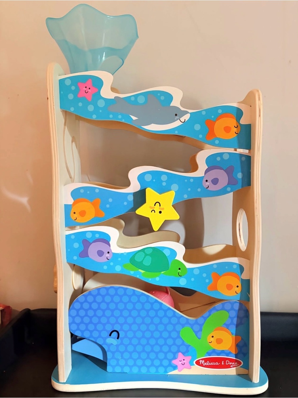 Melissa & Doug Rollables Wooden Ocean Slide
